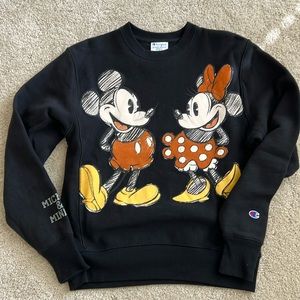 Small champion Mickey and Minnie sweater